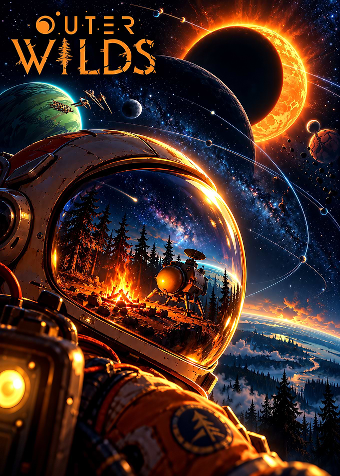 Outer Wilds Space Exploration Poster