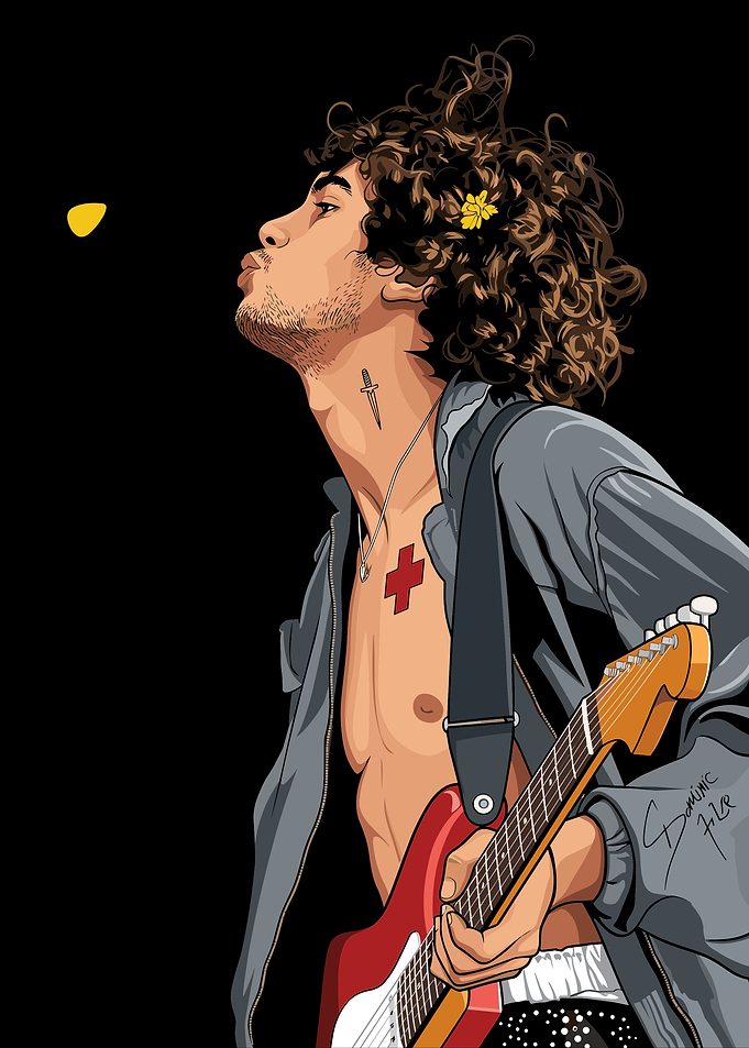 John Frusciante Guitarist Digital Illustration