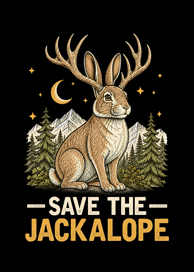 Save the Jackalope Graphic Art