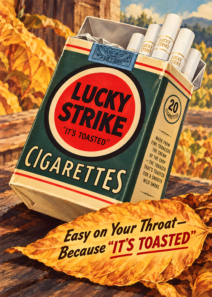 Vintage Lucky Strike Cigarettes Advertisement