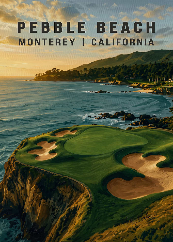 Pebble Beach Golf Course Poster