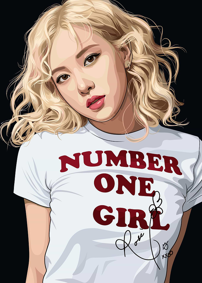 Rosé Blackpink Vector Portrait