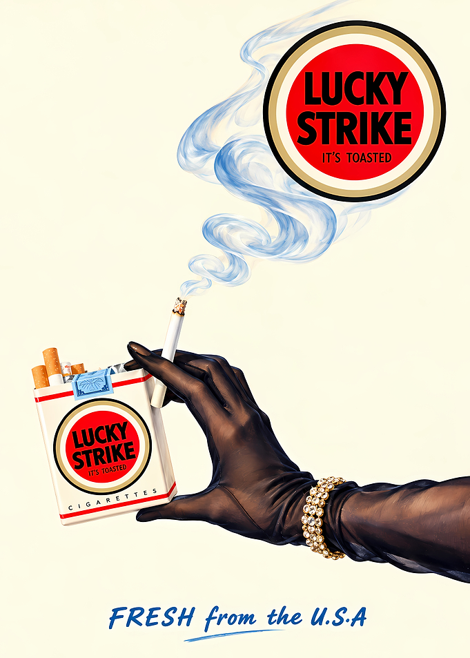 Vintage Lucky Strike Cigarette Advertisement