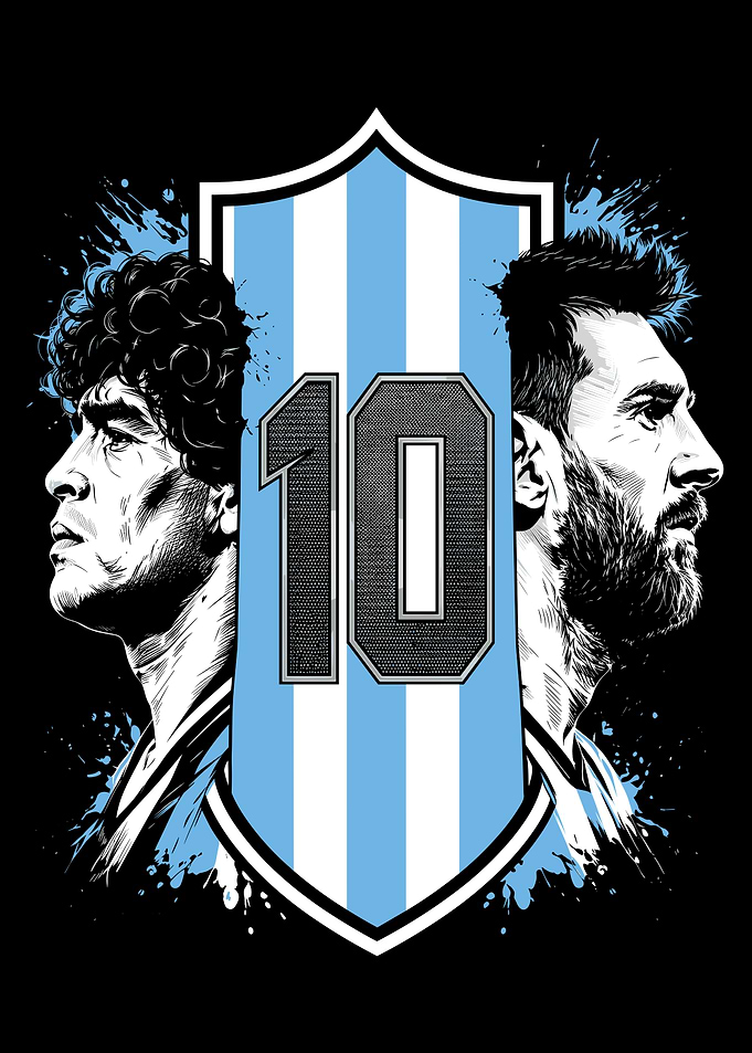 Argentina Football Legends Number 10