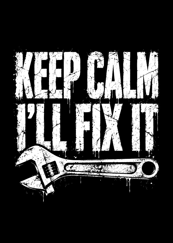 Keep Calm I'll Fix It Wrench