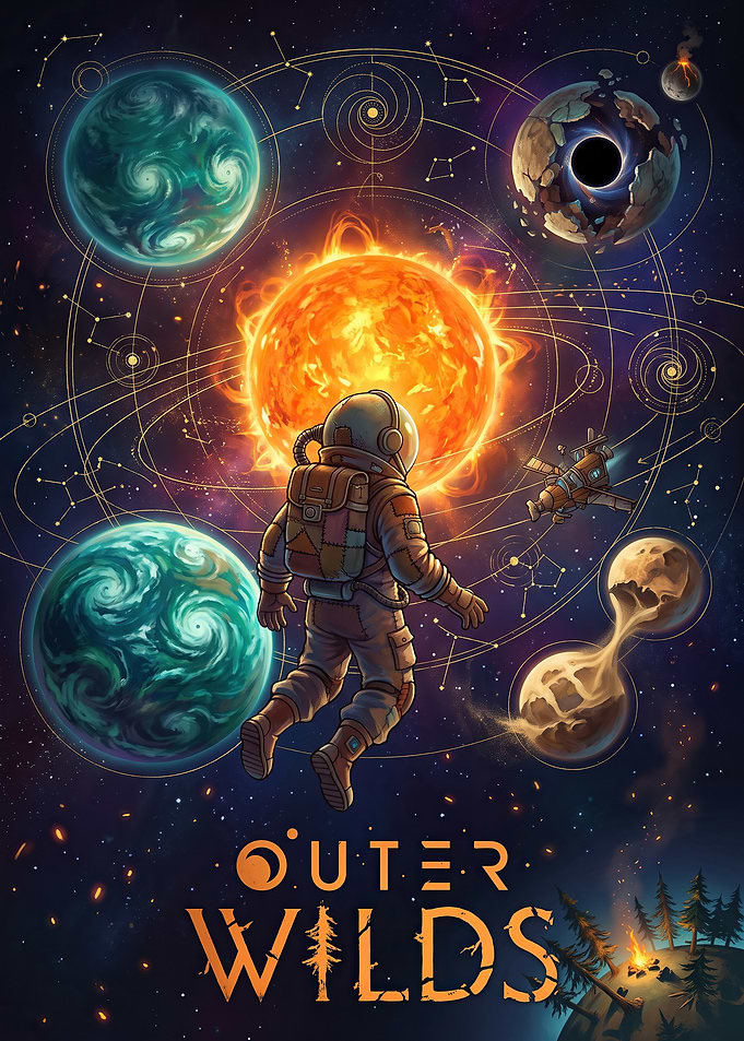 Outer Wilds Space Exploration Poster