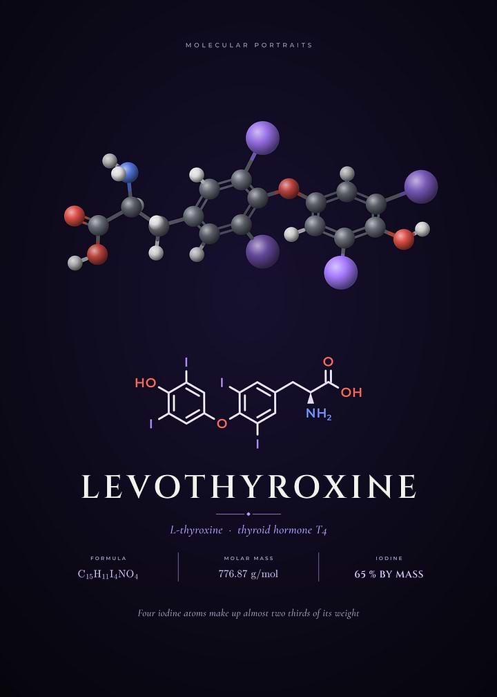Levothyroxine T4 Thyroid Hormone Molecule