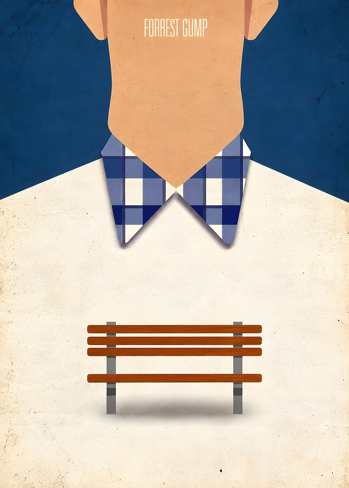 Minimalist Forrest Gump Movie Poster