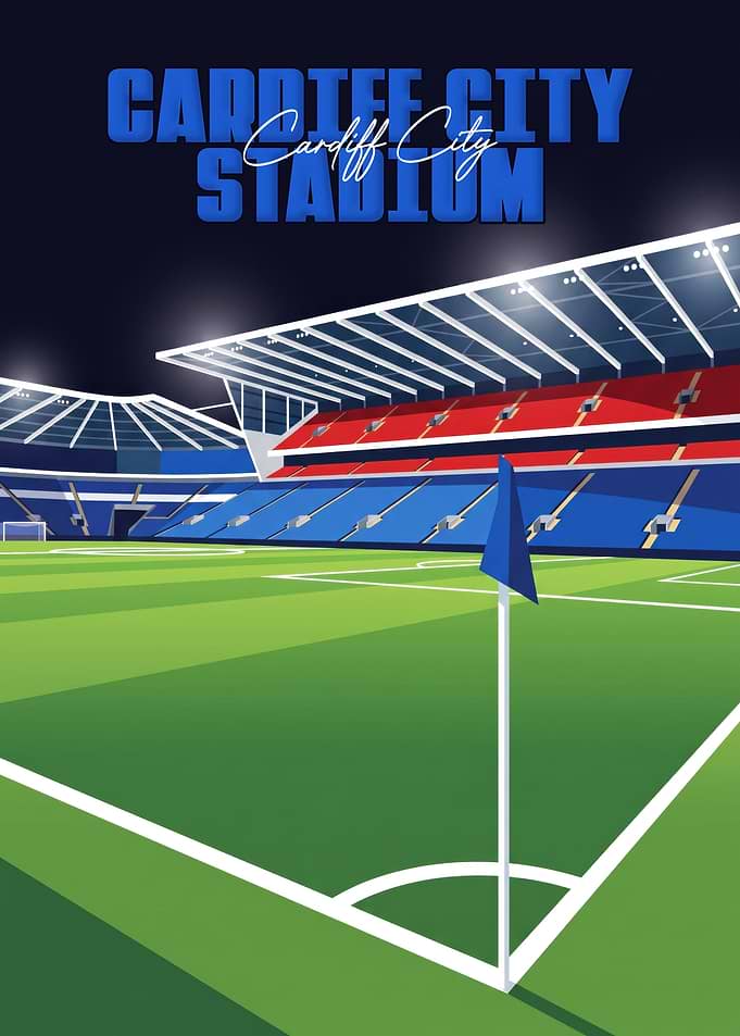 Cardiff City Stadium Soccer Poster