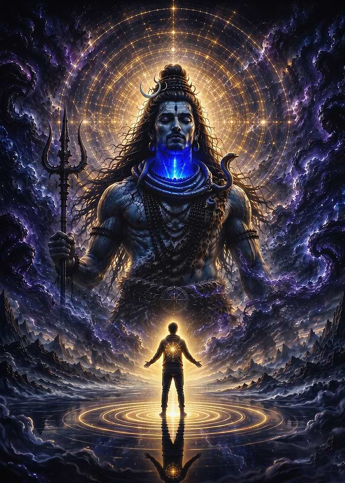 Shiva Cosmic Universe Art Poster