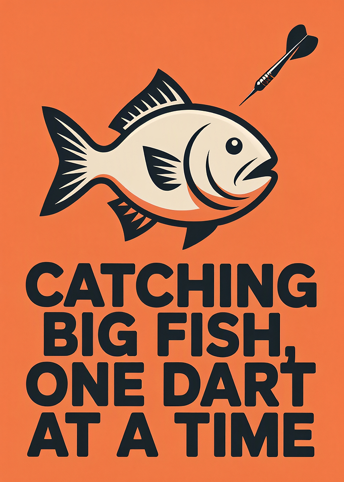 Catching Big Fish Dart Poster