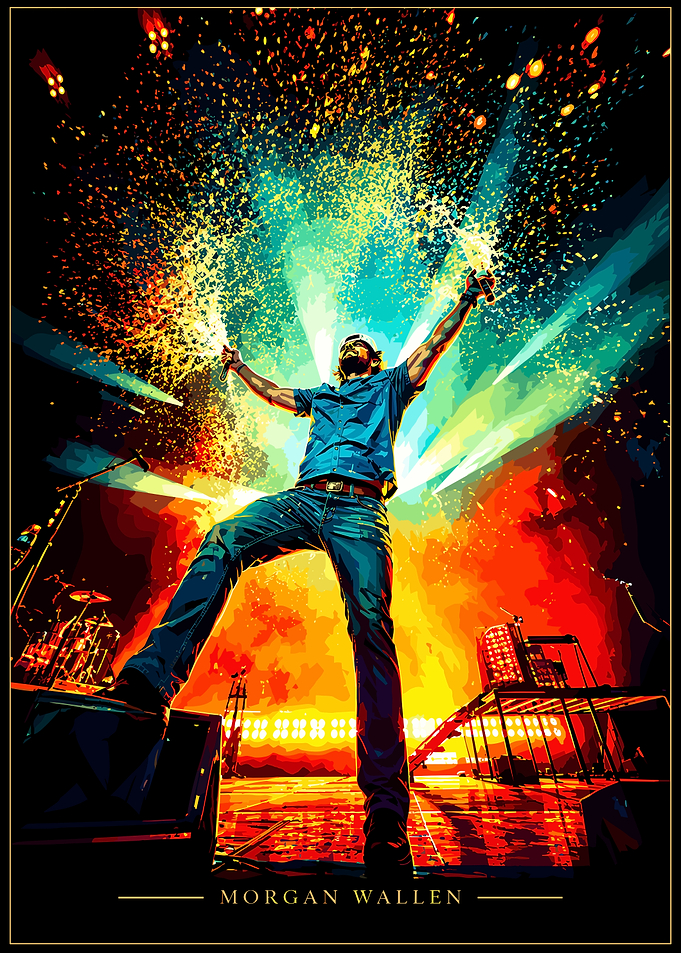 Morgan Wallen Concert Performance Poster
