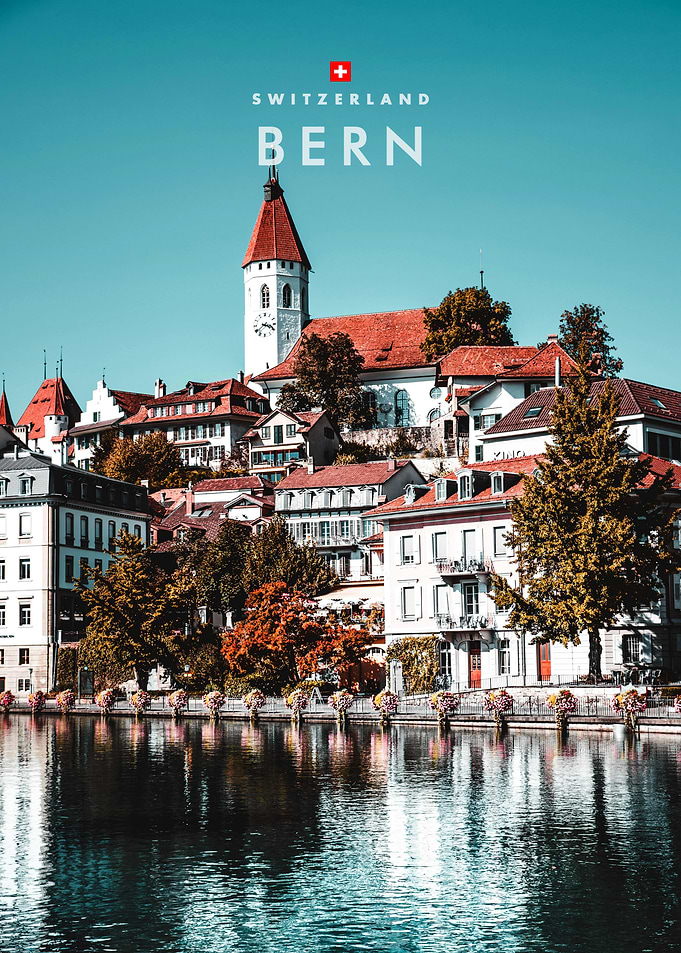 Bern Switzerland Travel Poster
