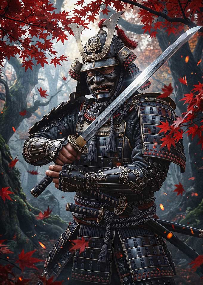 Samurai Warrior Katana Japan Poster