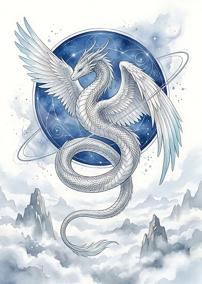 Ethereal White Celestial Dragon