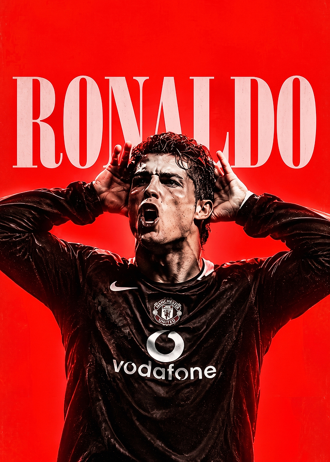 Cristiano Ronaldo Manchester United Poster