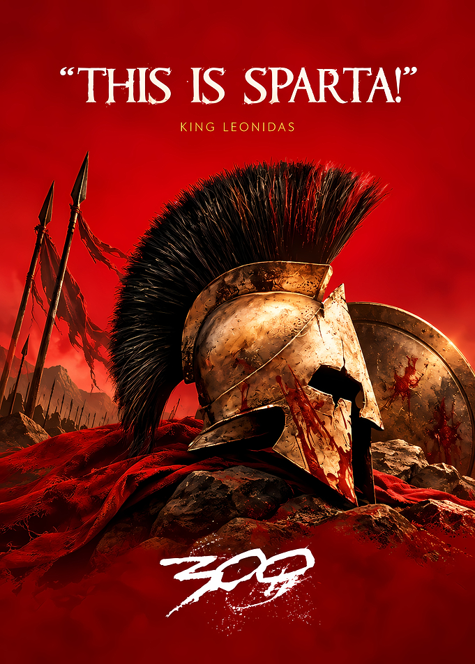 300 Movie Spartan Helmet Poster