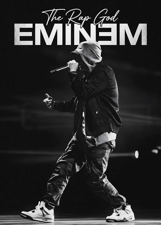 Eminem The Rap God retro art