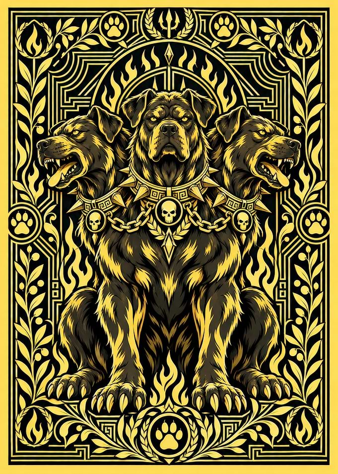 Cerberus Three-Headed Dog Mythological Art