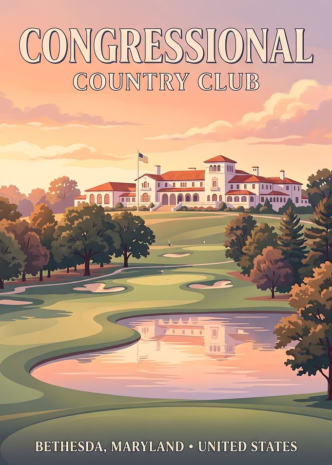 Congressional Country Club Travel Poster