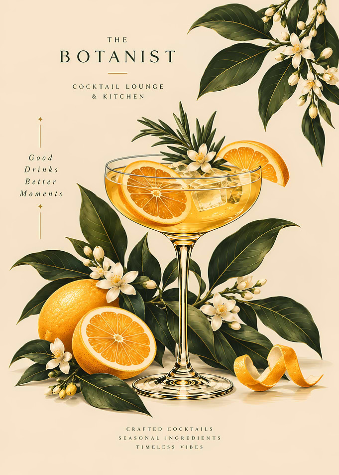 The Botanist Cocktail Lounge Poster