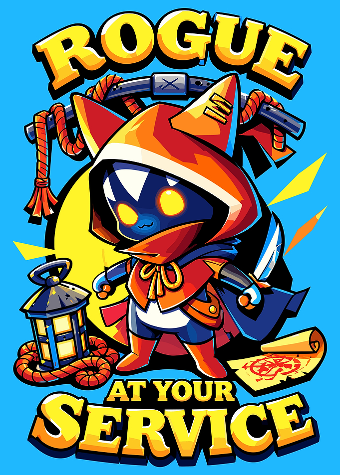 Rogue at Your Service Chibi Illustration