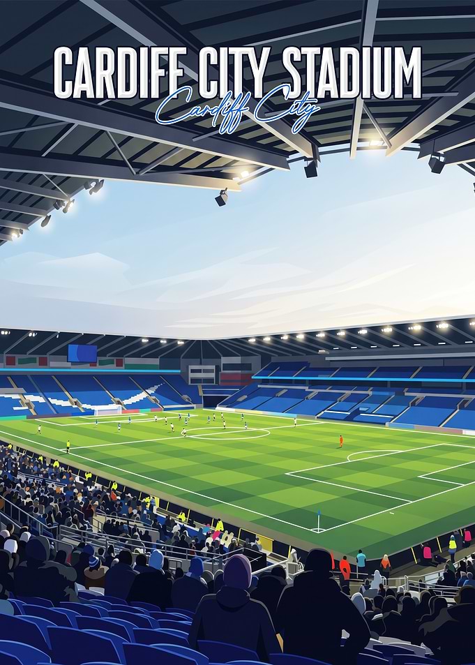 Cardiff City Stadium Football Poster