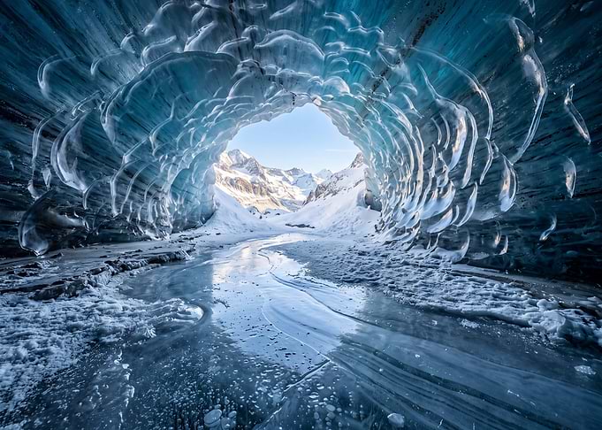 Blue Glacier Ice Cave