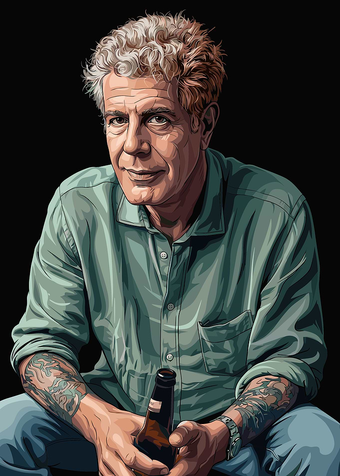 Anthony Bourdain Portrait Illustration