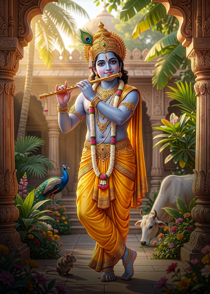 Lord Krishna Playing the Flute