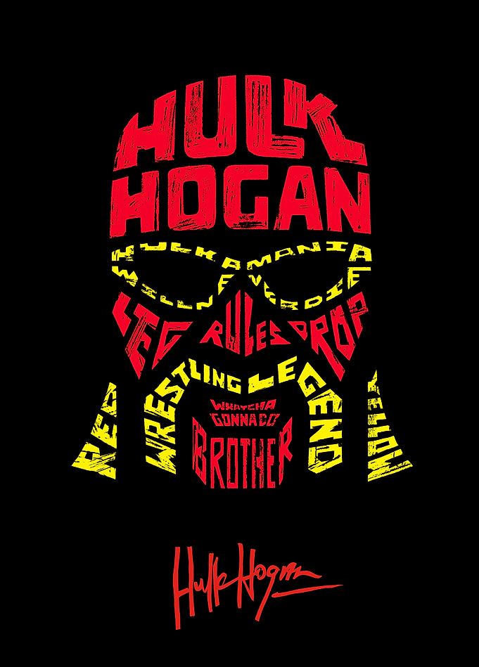 Hulk Hogan: Typographic Wrestling Legend
