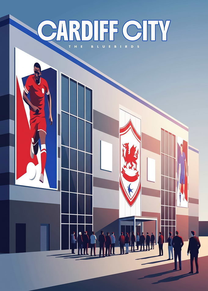 Cardiff City Football Club Stadium Poster