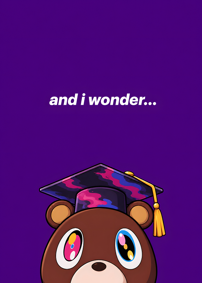 Kanye West Graduation Bear Poster