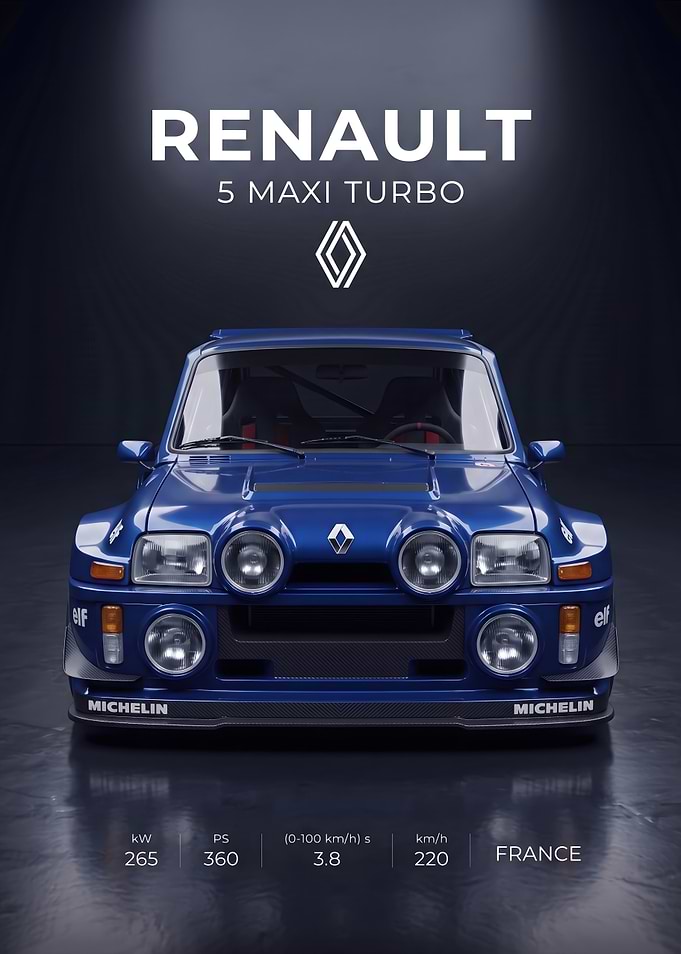 Renault 5 Maxi Turbo Rally Car