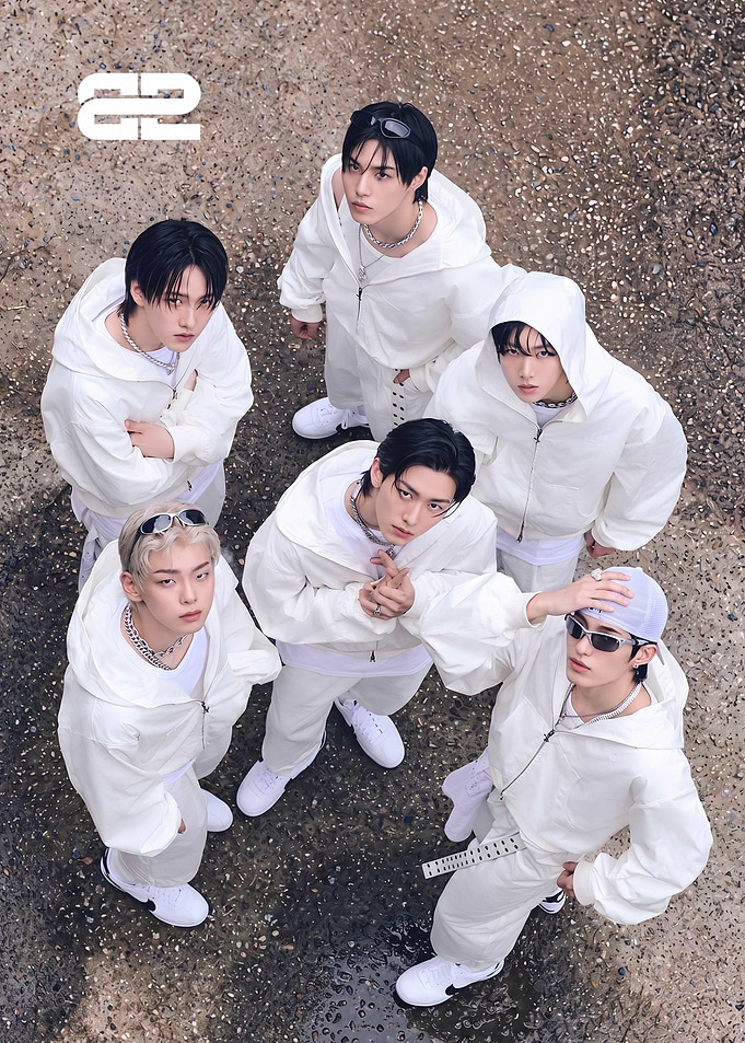82MAJOR K-pop boy group in white outfits