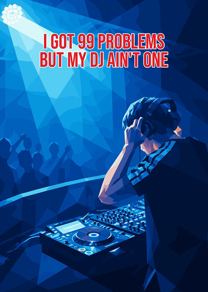 DJ Music Poster with Quote