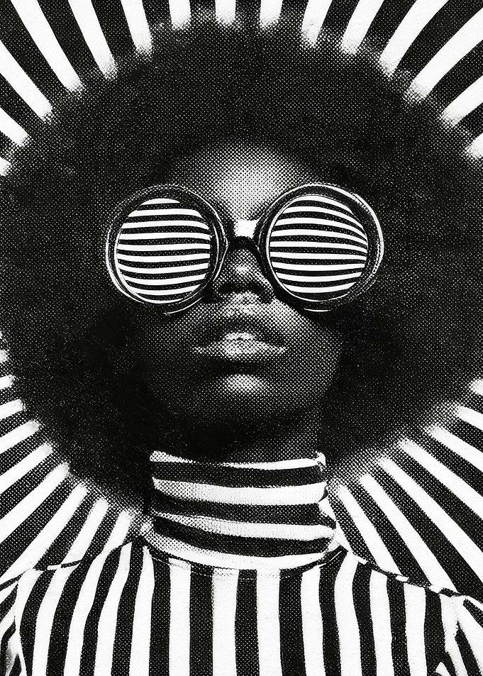 Black and White Optical Illusion Portrait