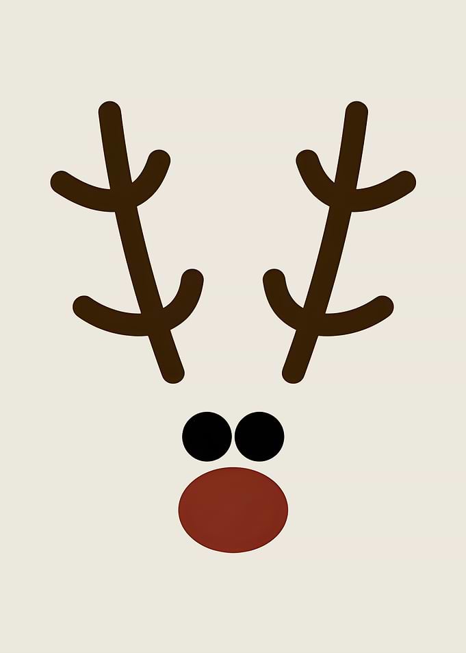 Minimalist Christmas Reindeer