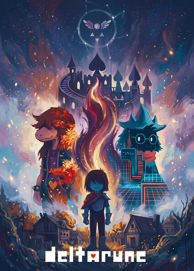 Deltarune Fantasy Adventure Poster