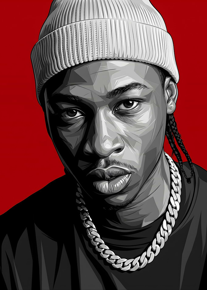 Vector Portrait of a Young Man