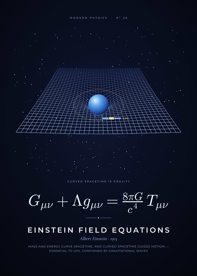 General Relativity Field Equations, Curved Spacetime