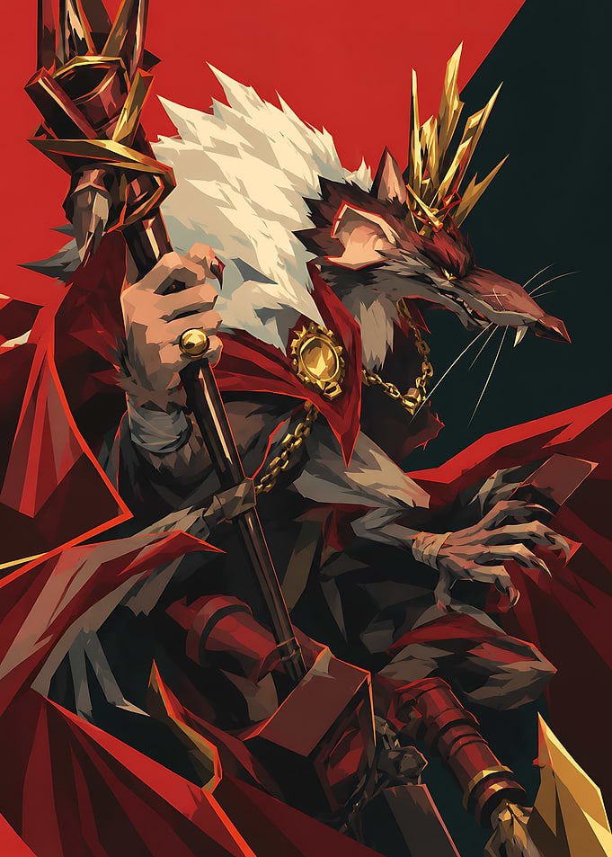 Rat King Fantasy Character Illustration