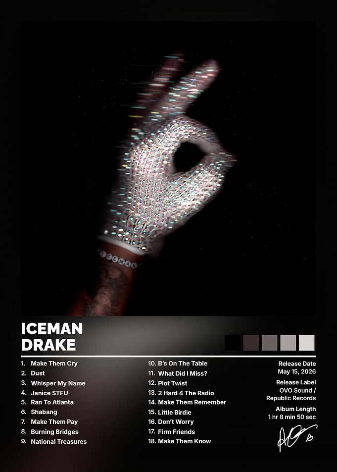 Drake Iceman Album Cover Poster