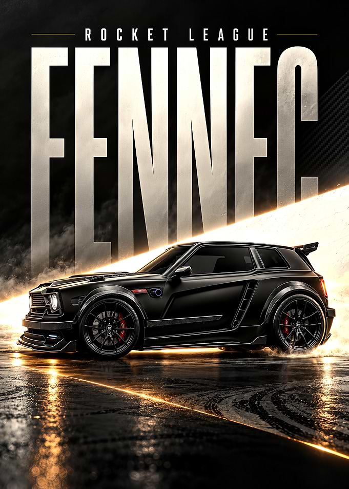 Rocket League Fennec Car Poster