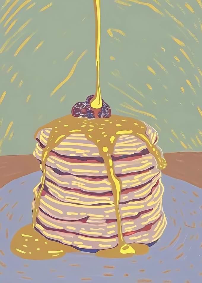 Stack of Pancakes with Syrup