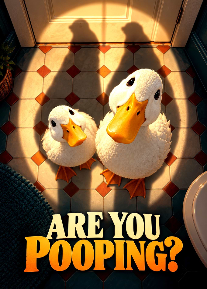 Funny Ducks Asking Are You Pooping
