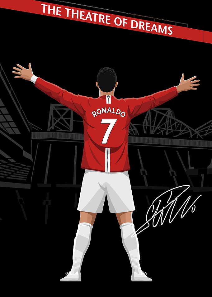 Cristiano Ronaldo Manchester United Poster