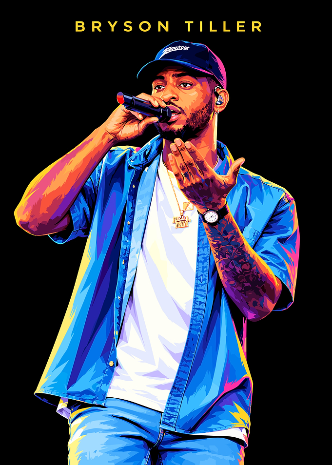 Bryson Tiller Pop Art Portrait