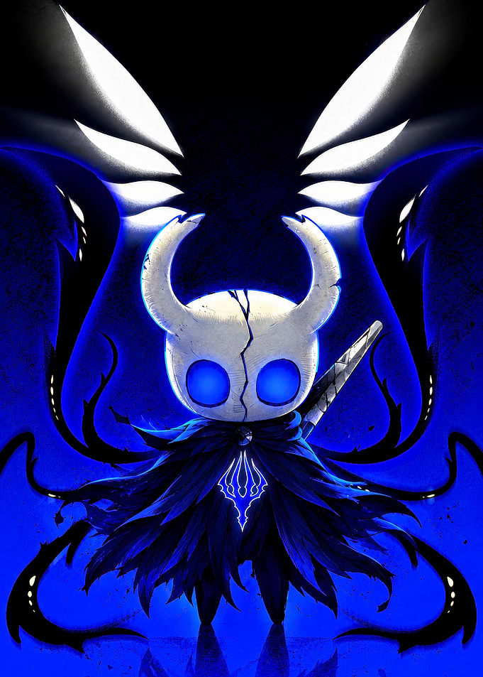 Hollow Knight Blue Void Illustration