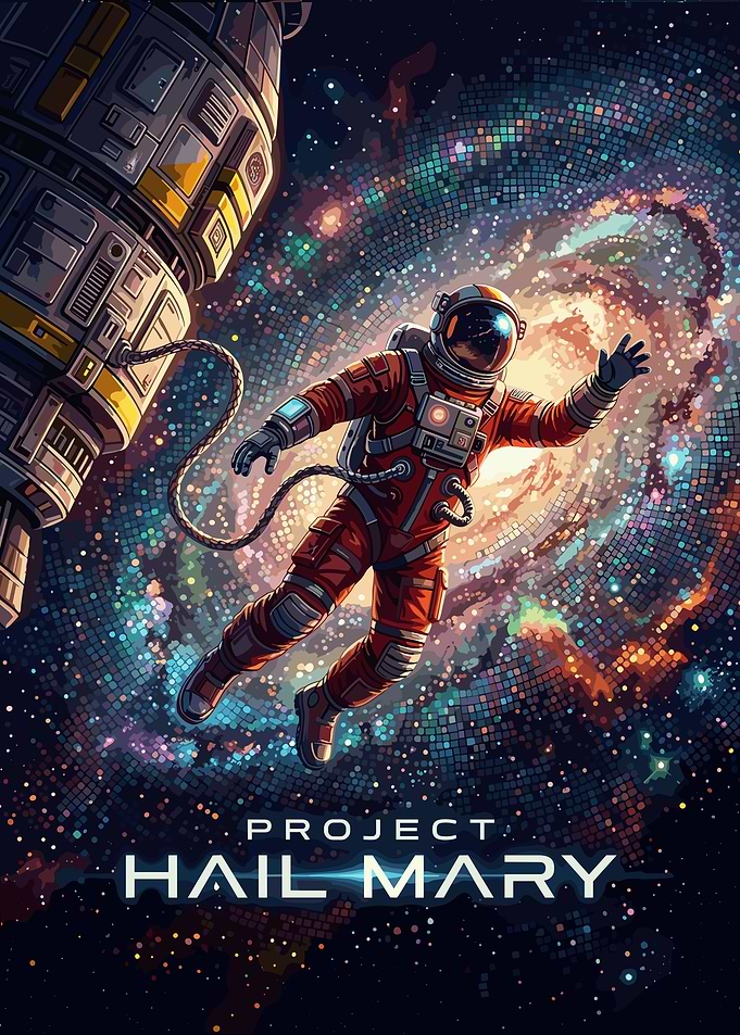 Project Hail Mary Space Poster